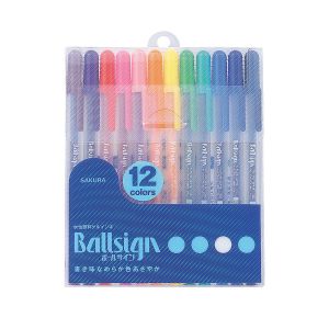 サクラクレパス SAKURA サクラクレパス PGB12 ボールサイン 12色セット