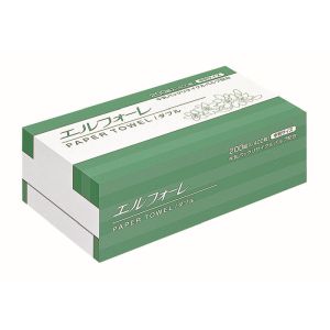 エリエールビジネスサポート エルフォーレペーパータオルダブル中判200組30パック入１ケース 直送 代引不可 北海道沖縄離島不可