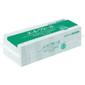 エリエールビジネスサポート エルヴェールペーパータオルエコシングル200枚小判42パック入１ケース 直送 代引や北海道沖縄離島不可