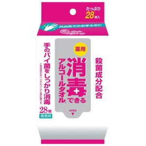 大王製紙 大王製紙 エリエール 消毒できるアルコールタオル 携帯用 28枚