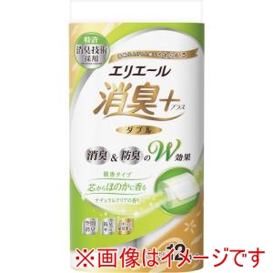 エリエール エリエール 823586 消臭+トイレットティシューほのかに香る ナチュラルクリアの香り 12R ダブル メーカー直送 代引不可 北海道沖縄離島不可