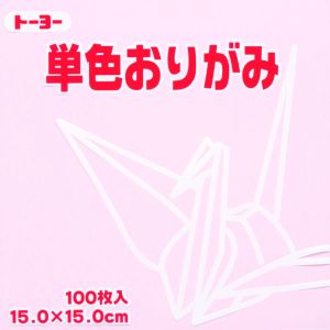 トーヨー トーヨー 064122 単色おりがみ 15cm角 さくら 100枚入