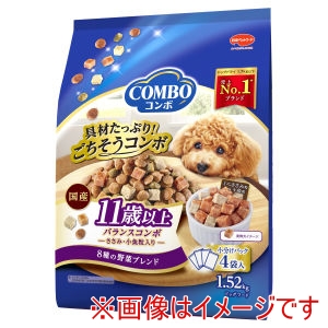 日本ペットフード 日本ペットフード コンボ ドッグ 11歳以上 バランスコンボ 8種の野菜ブレンド 1.52kg 380g×4