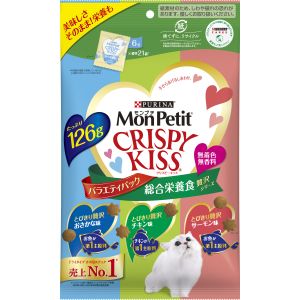 ネスレ日本 Nestle ネスレ日本 モンプチ クリスピーキッス バラエティパック 総合栄養食 贅沢シリーズ 126g Nestle