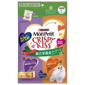 ネスレ日本 Nestle ネスレ モンプチ クリスピーキッスバラエティパック 総合栄養食キャット ニップ入り2種のアソート 126g 12578818