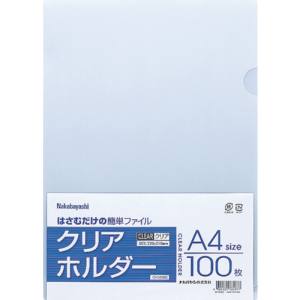 ナカバヤシ Nakabayashi ナカバヤシ CH1036C クリアホルダ-A4/100枚/クリア