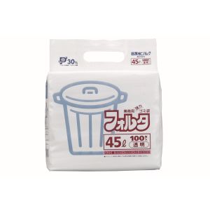 日本サニパック sanipak サニパック 業務用フォルタゴミ袋 100枚入F-9C 透明 90L用