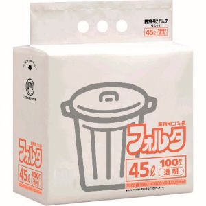 サニパック サニパック FU4C 環優包装フォルタ薄口 45L 透明 100枚