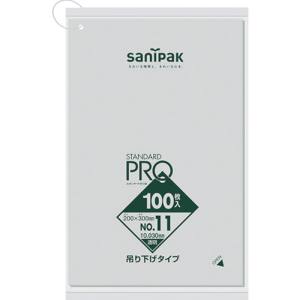 日本サニパック sanipak サニパック L11H-CL L11H スタンダード ポリ袋 吊り下げタイプ 0.03 11号
