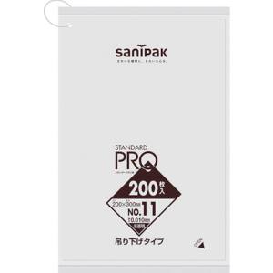 日本サニパック sanipak サニパック H11H-HCL スタンダード ポリ袋 吊り下げタイプ 0.01mm 11号 200枚
