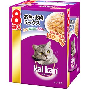 マース マース カルカン パウチ お魚 お肉ミックス まぐろ ほたて ささみ入り 70g×8袋入 266810