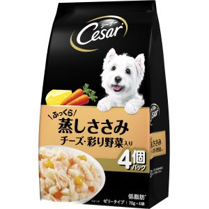 マース MARS マース シーザー ふっくら蒸しささみ チーズ 彩り野菜入り 70g×4袋