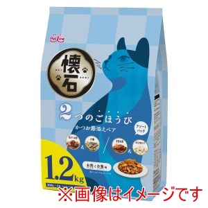 ペットライン PETLINE ペットライン 懐石 2つのごほうび かつお節添えペア 1.2kg 300g×4袋