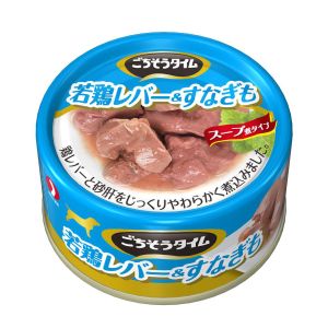 ペットライン PETLINE ペットライン ごちそうタイム 缶 若鶏レバー & すなぎも 80g