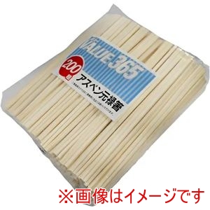 やなぎプロダクツ やなぎ バリュー365 アスペン 元禄箸 裸 200膳 H-043