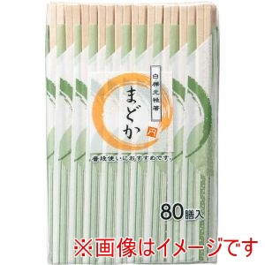 やなぎプロダクツ やなぎ まどか白樺 元禄箸 80膳 M-022