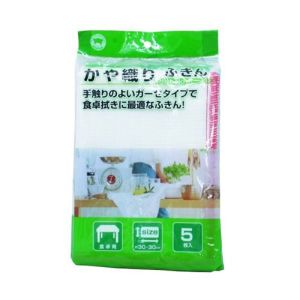 ボンスター販売 BONSTAR ボンスター かや織りふきん 5枚入 コンパクトパッケージ F-861