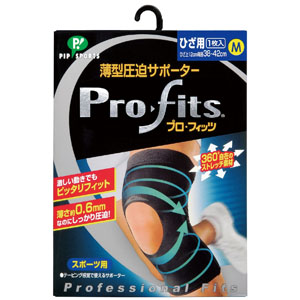 ピップ 薄型圧迫サポーター プロ・フィッツ ひざ用 Mサイズ