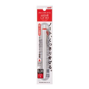 三菱鉛筆 三菱鉛筆 UMN-S-38 1P 赤 15 ゲルインクボールペン uni-ball one 0.38mm パック