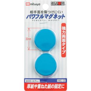 ミツヤ ミツヤ HMG-30-BU パワフルマグネット30MM 青2個入