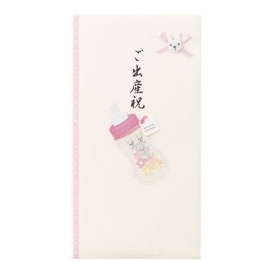 ミドリ ミドリ 25198006 PC金封198 ご出産祝 哺乳瓶柄 ピ