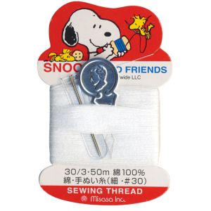 ミササ ミササ スヌーピー コットン手縫糸 細 白 2309