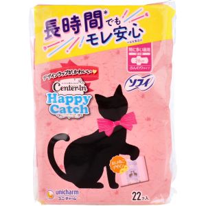ユニチャーム Unicharm ユニチャーム センターイン ハッピーキャッチ 特に多い昼用 羽つき 26cm 22枚