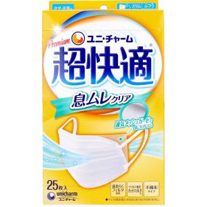 ユニチャーム unicham ユニチャーム 超快適マスク息ムレクリアタイプふつう20枚