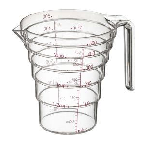 山崎実業 Yamazaki 山崎実業 電子レンジ対応 段々計量カップ 500ML クリア 2700