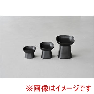 山崎実業 Yamazaki 山崎実業 食べやすい高さ 陶器 ペットフード ボウル ヌークス 斜め H17 ブラック 10562