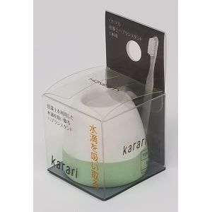 アネスティ アネスティ 珪藻土 Karari 歯ブラシ スタンド 1本用 グリーン HO-1896