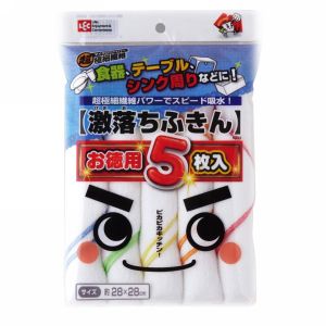 レック LEC レック 激落ちふきん　お徳用5枚入り S293