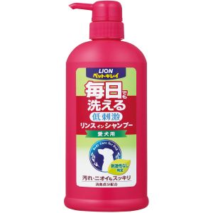 ライオン商事 LIONPET ライオン ペットキレイ 毎日でも洗えるリンスインシャンプー 愛犬用 ポンプ 550ml ボディケア