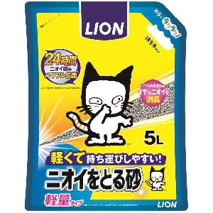 ライオン商事 LIONPET ライオン ニオイをとる砂 軽量タイプ 5L