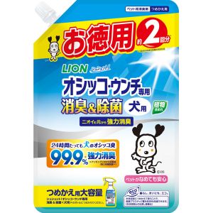 ライオン商事 LION PET ライオン シュシュット!オシッコ ウンチ専用 消臭&除菌 犬用 つめかえ用 大容量 480ml