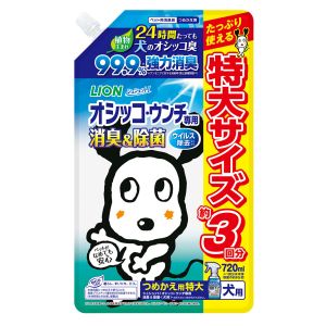 ライオン商事 LION PET ライオン シュシュット オシッコ ウンチ専用消臭 除菌 犬用 つめかえ用 特大 720ml 136390