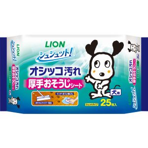 ライオン商事 LION PET ライオン シュシュット 厚手おそうじシート 犬用 25枚 LION PET