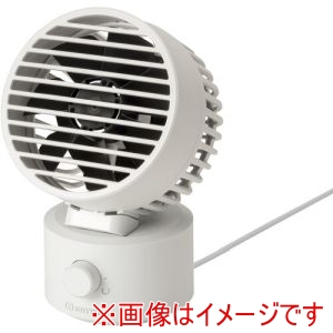 リズム RHYTHM リズム 9ZF038RH08 卓上扇風機 静音 小型 USB給電式 自動首振り 強力 DCモーター ライトグレー