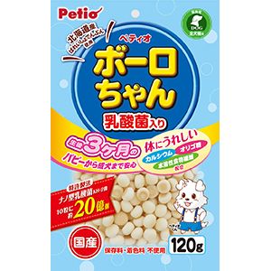 ペティオ ペティオ 体にうれしい ボーロちゃん 乳酸菌入り 120g