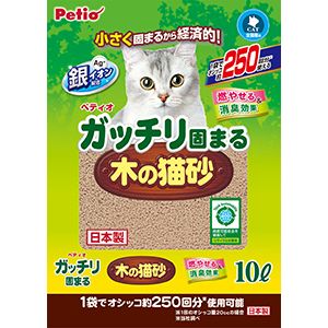 ペティオ Petio ペティオ ガッチリ固まる木の猫砂 10L