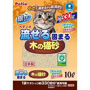 ペティオ Petio ペティオ 流せる固まる木の猫砂 10L