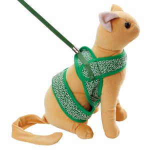 ペティオ Petio ペティオ 猫小町ソフトハーネスリード 唐草 M グリーン