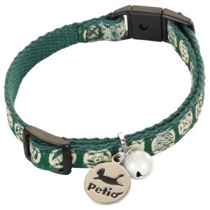 ペティオ Petio ペティオ 猫小町カラー 猫紋 グリーン 首輪