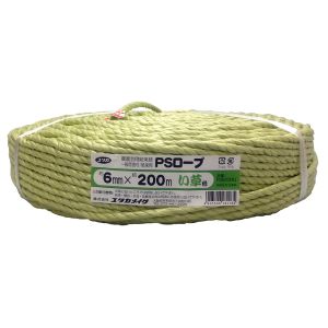 ユタカメイク Yutaka ユタカメイク PS6200IG PSロープ い草色 6mmx200m