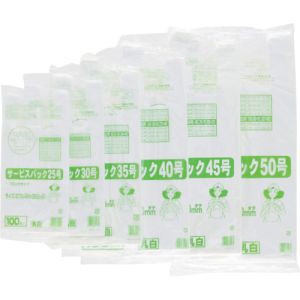 ワタナベ工業 ワタナベ工業 SB-25 サービスバック 25号 ブロックタイプ ホワイ 100枚入
