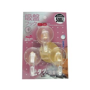 和気産業 和気産業 ヨコ振り自在 吸盤フック 透明 3個入 KYH203