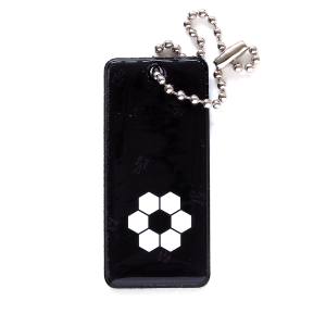 和気産業 和気産業 黒い反射キーホルダー 55×25mm AHW313