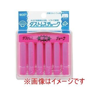 日本理化学 日本理化学 ダストレス蛍光チョーク 6本入 赤 DCK-6-R