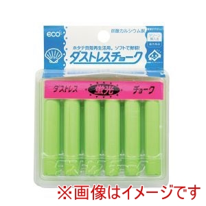 日本理化学 日本理化学 ダストレス蛍光チョーク 6本入 緑 DCK-6-G
