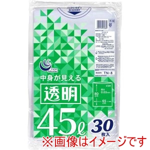 日本技研工業 日本技研工業 TN-8 透明ポリ袋 45L 30P